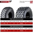 thumbnail image 3 of Set 4 Wanda Sport ATV tires 22x7-10 & 20x10-9 Yamaha Raptor 700 700R GNCC Race, 3 of 8