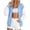 #07 Light Blue, variant on Women's Varsity Bomber Jacket, Button Up Baseball Coat, Casual Sporty Outerwear with Exterior Pocket for Casual Sport Leisure, Brown XL