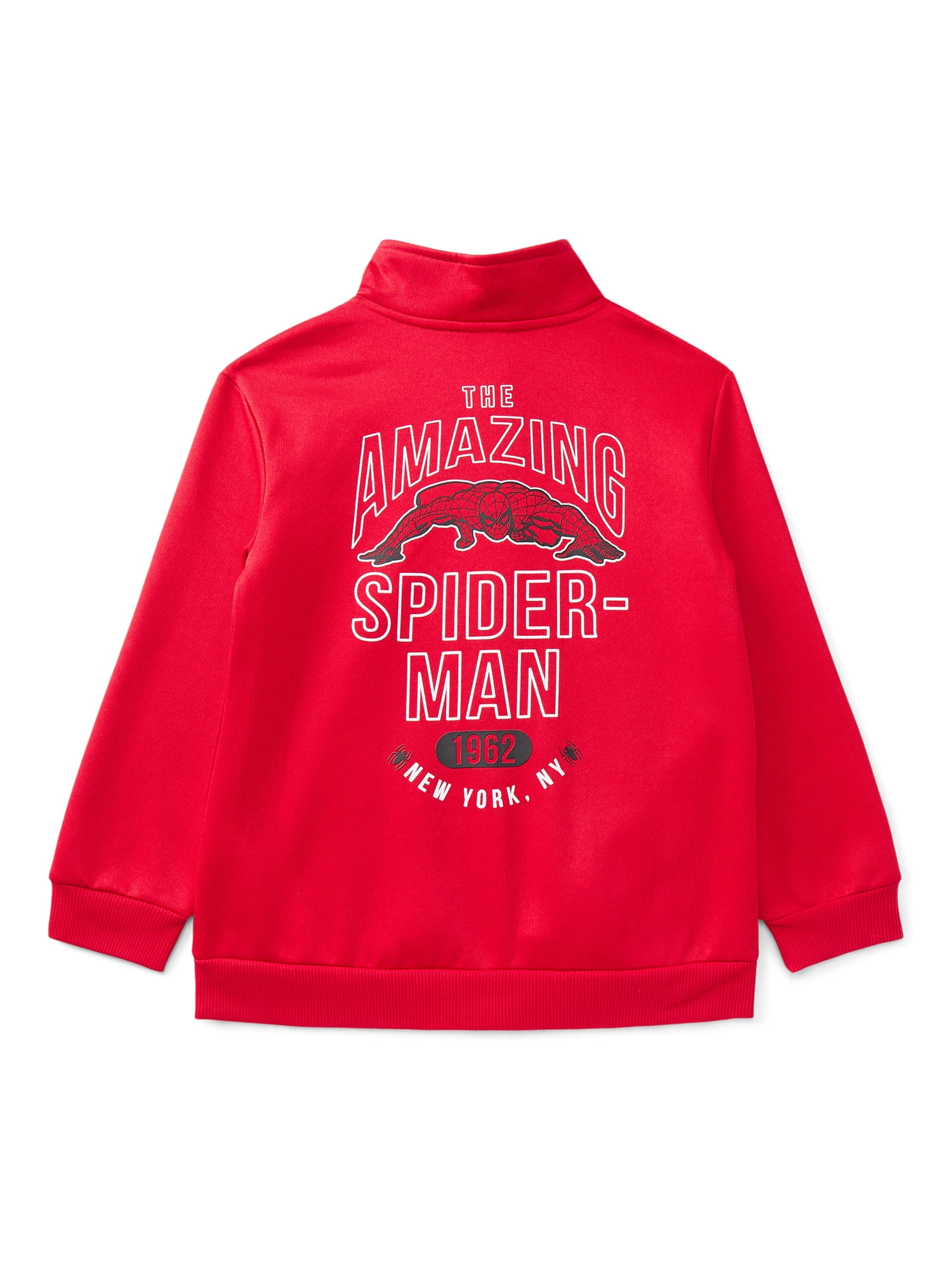 Spider-Man Boys Graphic Zip Track Jacket, Midweight, Sizes 4-18