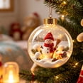 thumbnail image 6 of UALSRZL Glowing Christmas Story Ornament, Light-Up Christmas Tree Decorations with Snowman, Warm Mini Scene Hanging Balls for Xmas Home Party Decor, 6 of 7