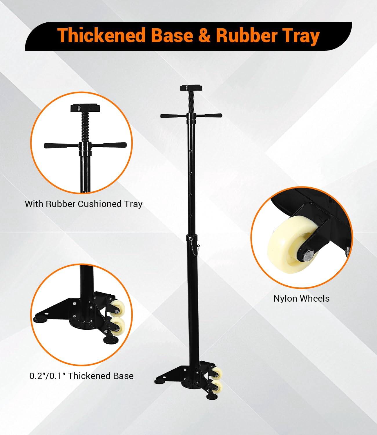 Underhoist Support Stand, 3/4 Ton Jack Stand, 1655Lbs Capacity, Lifting from 38.4 to 75.4Inch, Under Hoist Stand for Vehicle Lifting & Support