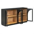 thumbnail image 5 of Yesfashion Sideboard Buffet Cabinet With 4 Doors, Retro Style Storage Cabinet With Metal Handles & Adjustable Shelf, Console Table For Kitchen Dining Room Living Room, 5 of 9