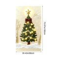 thumbnail image 3 of Honmine Embroidery Effect Christmas Hanging, 35x72 Inch Door Curtain with 3D Appearance, Festival Party Decor with Traditional Designs, 3 of 6