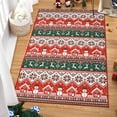 thumbnail image 4 of Christmas Rug Machine Washable Xmas Snowman Deer Rug Non-Slip Holiday Decor Diamonds Geometric Snowflake Carpet Festive Christmas Floor Cover, 4 of 15