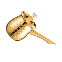 Mobutofu Coffee Frother Jug Golden Stainless Steel 1Set 6.5In