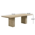 thumbnail image 6 of Christopher Knight Home 95" Modern Rectangular Dining Table for 8, Double Pedestal Base, Light Ash, 6 of 8