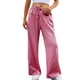 thumbnail image 1 of Pantalones de Mujer Pantalones Casuales Cordón de Cintura Larga con Bolsillo, Poliéster Todas las Estaciones de Ocio, 1 of 9