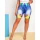 thumbnail image 2 of Pintura de salpicadura de talla grande 3D Jean Imprimir Leggings cortos Rosegal Leggings de talla grande, 2 of 5