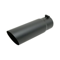 Black Ceramic Single Wall Angle Exhaust Tip