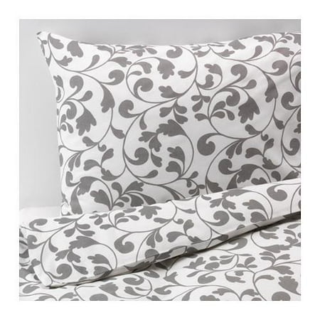 Ikea Rostvin Duvet Cover And Pillowcase S White Gray Full