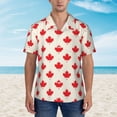 thumbnail image 4 of Bixox Men's Hawaiian Shirts Men's Happy Canada Day Print Short-Sleeve Shirt-Medium, 4 of 8