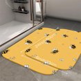 thumbnail image 3 of 1pc Bee Pattern Absorbent Non-Slip Bathroom Thickened Flannel Rug Decor,Soft,Quick Drying,Suitable For Indoor/outdoor Use,Bathrooms,Bedrooms,Kitchens,Terrace,Laundry Rooms,16"x24", 3 of 9
