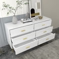 thumbnail image 5 of MONSLIPA Modern Storage Dresser for Bedroom, 6-Drawer Organizer Closet Hallway, White, 5 of 7