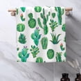 thumbnail image 4 of Watercolor Cactus Hand Towel for Bathroom Set of 2 Hand Bath Towels Soft Absorbent Decorative Towels for Bathroom Kitchen Yoga Home Decor 14 x 28 in, 4 of 6