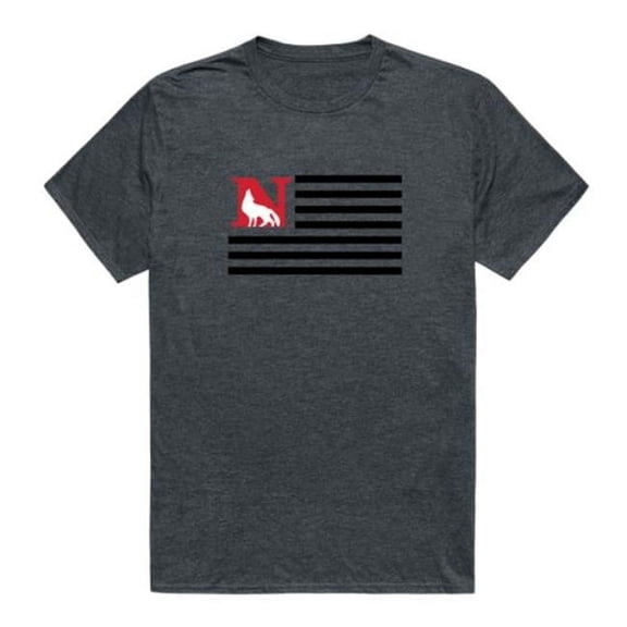 Newberry College Wolves Flag T-Shirt, Heather Charcoal - Small