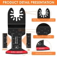 thumbnail image 2 of 10PCS Bi-Metal Oscillating Saw Blades 44mm Arc Edge Multitool Cutting Blade Kit Multifunctional Oscillating Multitool Blade with 3 Spacer Adapters for Metal Wood Precise Cutting, 2 of 9