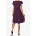 thumbnail image 2 of TheMoogan Women's PLUS Flutter Ruffle Cap Sleeve Tiered Jersey Babydoll A-Line Midi Day Dress, 2 of 6