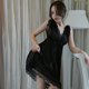 thumbnail image 2 of Lencería sexual para mujer, pijama sexy europeo y americano de talla grande, camisón de malla transparente profundo, 2 of 5