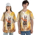 thumbnail image 4 of Welcome Fall Doberman Pinscher Strolling Through the Autumn Maple Forest All Over Print 3D Baseball Shirt Doberman Dog Lover Gifts Softball Sport - 12012, 4 of 6