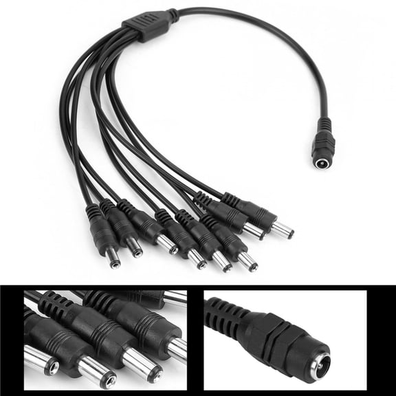 DOACT Black 1 To 8 Cctv Splitter, 1 To 8 Power Splitter, For Splitter Camera