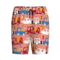 thumbnail image 4 of Naloa Cartoon with Traffic Elements Men's Short Pajama Pants, Lounge Comfort Shorts with Elasticized Waistband and Side Pockets - 4X-Large, 4 of 9