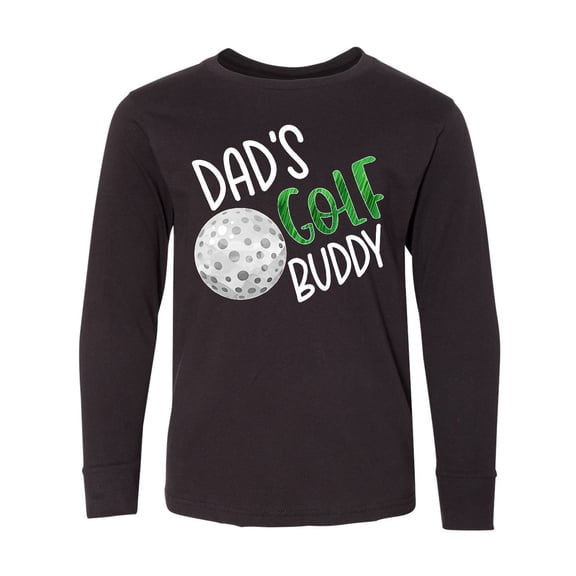 Inktastic Dad's Golf Buddy with Golf Ball Long Sleeve Youth T-Shirt