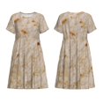 thumbnail image 3 of Bixox Robe d'Été à Manches Courtes pour Femmes Robe Ample Longueur Genou avec Poches-Tortilla, 3 of 7