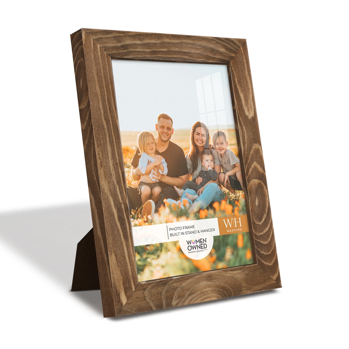 Wexford Home Woodgrain 5" x 7" Walnut Picture Frame (Set of 6)