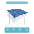 thumbnail image 5 of Quilts Twin Size Bedding Set, Boho Blue Lightweight Quilted Comforter, Ethnic Vintage Abstract Tribal Floral Art Soft Reversible Bedspread Coverlet with Pillow Covers for All Season, 68" x 86", 5 of 7
