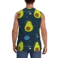 thumbnail image 4 of Easygdp Avocado in Space Men's Breathable Tank Tops Sleeveless Sporty T Shirts for Basketball, Mountaineering, Bodybuilding -XX-Large, 4 of 8