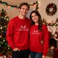 thumbnail image 2 of Stamzod Christmas Pullover Sweatshirts for Women and Men Fashion Cute Printed Long Sleeve Oversized Sweatshirt Holiday Casual Matching Couple Sweatshirts Red O S, 2 of 9