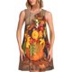 thumbnail image 1 of Fotbe Autumn Bouquet Pumpkin For Thanksgiving Vestido de Verano sin Mangas para Mujer – Vestido Midi Línea A, Estilo Camiseta Floral, Vestido Playero Casual y Fluido, 1 of 7
