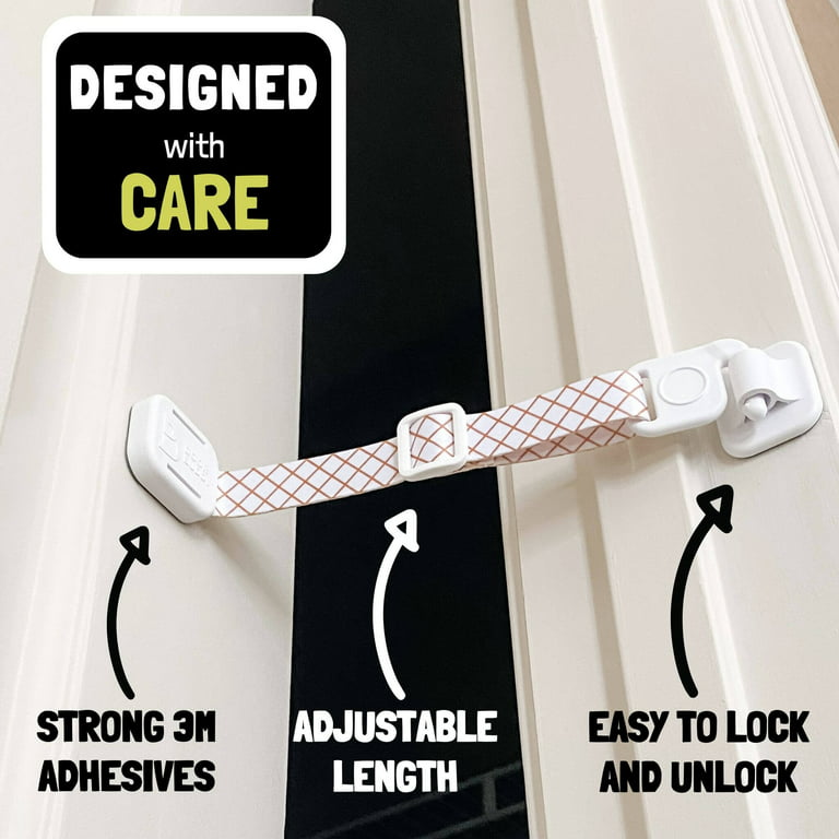 Door Buddy Baby Proof Door Lock with Adjustable Strap. No Need for Baby  Gate. Child Proof Room with Litter Box while Cats Enter Easily. Installs in  Seconds and is Simple & Convenient