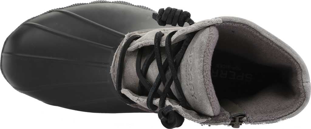 black and white sperry duck boots