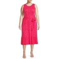 thumbnail image 5 of Terra & Sky Women's Plus Size Belted Knit Tank Dress, 5 of 5
