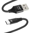 thumbnail image 2 of 12W USB Cable for Micro USB Phone Braided Nylon 1.5m LinQ Black, 2 of 5