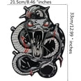 thumbnail image 4 of Serpent Snake Patches Biker Jacket Decor Patch Embroidered Trendy Applique Iron on Patches for Vest Decorated Badges 1 pieces, 4 of 5