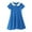 Blue, variant on CAICJ98 Girl's Short Sleeve Dresses Casual Vintage Collar Fit and Flare Skater Party Dress for Toddler Kids Girls (9-10 Years,Navy)