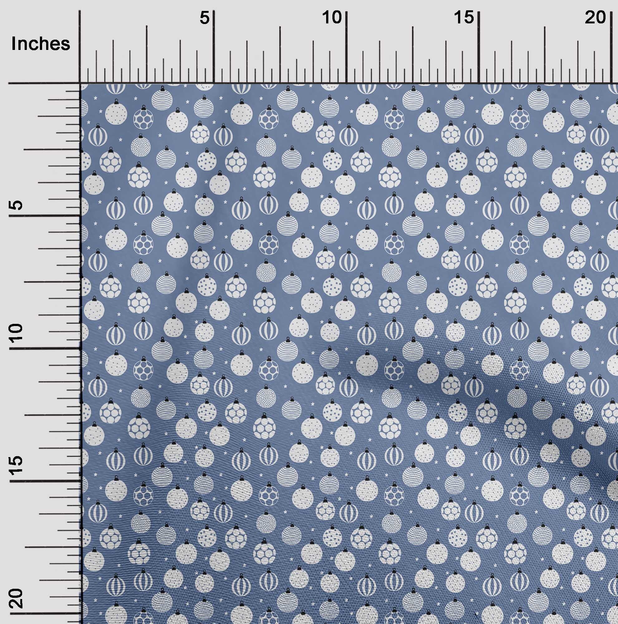 oneOone Cotton Poplin Dusty Blue Fabric Christmas Diy Clothing Quilting Fabric Print Fabric By Yard 56 Inch Wide
