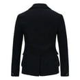 thumbnail image 3 of IYTR Men's Corduroy Blazer Jacket Vintage Slim Sport Coats Lapel Pockets Business Office Suit Coats with Pockets Black XL, 3 of 5