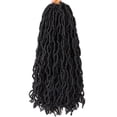 thumbnail image 1 of TFixol Gypsy Locs Synthetic Wig, 18-Inch Medium Length, 24 Strands, Lightweight 100g, Color 1B, Easy to Style & Install for Cosplay or Daily Wear, 1 of 4