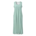 thumbnail image 5 of Cathalem Holiday Dresses for Women Plus Size Womens Summer Dresses Beach Casual Plus Size Sleeveless Loose Flowy Sundresses(Mint Green,L), 5 of 6
