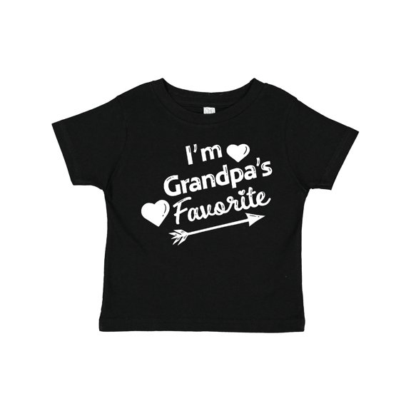 Inktastic I'm Grandpa's Favorite with Arrow and Hearts Boys or Girls Toddler T-Shirt