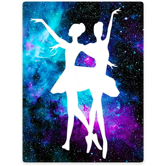 SXCHEN Blanket Sofa Bed Throw Lightweight Cozy Plush Ballet Beauty Dance Purple Galaxy Nebula 50"x60"