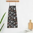 thumbnail image 5 of Naloa 1Pack Adjustable Bib Apron Waterdrop Resistant Cooking Kitchen Aprons for Women Men Chef, Japanese Sushi Hashi Print, 5 of 5