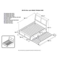 thumbnail image 7 of Leo & Lacey Portland Full Wood Platform Bed  & Twin Trundle in White, 7 of 7