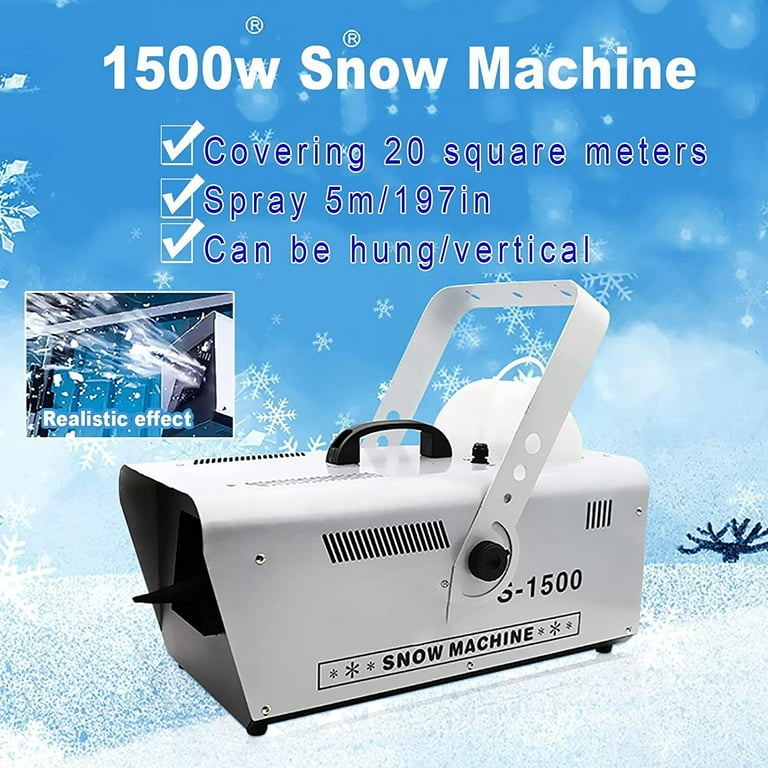 TCFUNDY Snow Machine 600W Snow Making Machine Snowflake Maker for Christmas  Wedding Kids Party Stage Effect with Remote Control
