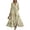 *Beige, variant on Women's Floral Pleated Deep V-Neck Maxi Dress , Elegant Wedding Guest Evening Gown For Women , Ladies' A-Line Formal Dress with Pockets,White,S-3XL