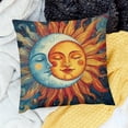 thumbnail image 2 of BCIIG Sun Moon Stars Pillow Case Short Plush Home Decor 1PC 24x24in, 2 of 5