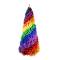 thumbnail image 4 of Tcbosik Unlit Rainbow Christmas Tree with 1248 Branch Tips, 6ft Artificial Xmas Tree with Spiral Design & Metal Stand for Indoor Holiday Decoration, Colorful, 4 of 7